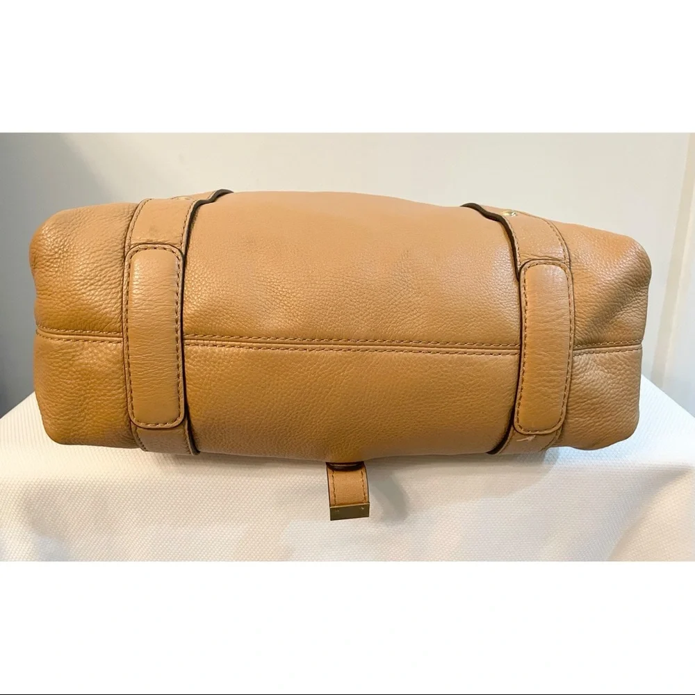 MICHAEL KORS Leather Fulton Caramel Satchel